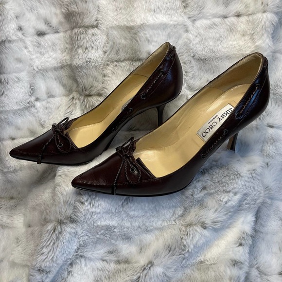 Jimmy Choo Heels Coffee Size 35.5 - Picture 2 of 12